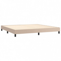 Boxspringbett Cappuccino-Braun 200x200 cm Kunstleder