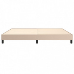 Boxspringbett Cappuccino-Braun 200x200 cm Kunstleder