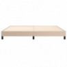 Boxspringbett Cappuccino-Braun 200x200 cm Kunstleder