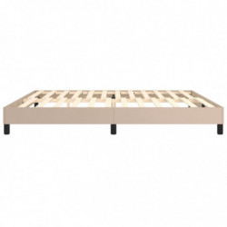 Boxspringbett Cappuccino-Braun 200x200 cm Kunstleder