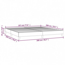 Boxspringbett Cappuccino-Braun 200x200 cm Kunstleder