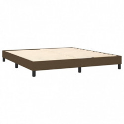 Boxspringbett Dunkelbraun 180x200 cm Stoff