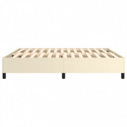 Boxspringbett Creme 160x200 cm Kunstleder