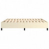 Boxspringbett Creme 160x200 cm Kunstleder