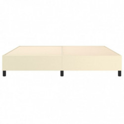 Boxspringbett Creme 200x200 cm Kunstleder