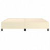 Boxspringbett Creme 200x200 cm Kunstleder