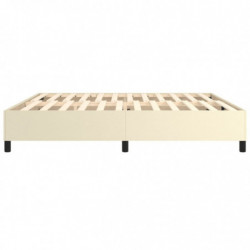 Boxspringbett Creme 200x200 cm Kunstleder