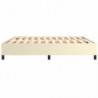 Boxspringbett Creme 200x200 cm Kunstleder