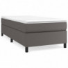 Boxspringbett Grau 100x200 cm Kunstleder