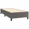 Boxspringbett Grau 100x200 cm Kunstleder