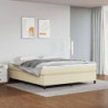 Boxspringbett mit Matratze Creme 160x200 cm Kunstleder