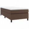 Boxspringbett Braun 80x200 cm Kunstleder