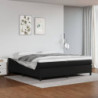 Boxspringbett mit Matratze Schwarz 200x200 cm Kunstleder