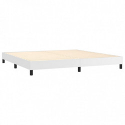 Boxspringbett Weiß 200x200 cm Kunstleder