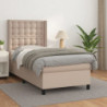 Boxspringbett mit Matratze Cappuccino-Braun 80x200cm Kunstleder