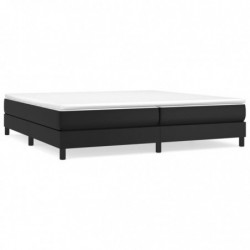 Boxspringbett Schwarz 200x200 cm Kunstleder