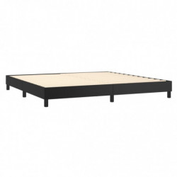 Boxspringbett Schwarz 200x200 cm Kunstleder