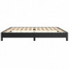 Boxspringbett Schwarz 200x200 cm Kunstleder