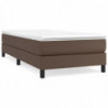 Boxspringbett Braun 100x200 cm Kunstleder