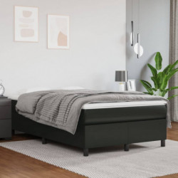 Boxspringbett Schwarz 120x200 cm Kunstleder