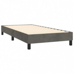 Boxspringbett Dunkelgrau 80x200 cm Samt