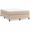 Boxspringbett Cappuccino-Braun 140x200 cm Kunstleder