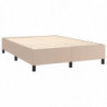 Boxspringbett Cappuccino-Braun 140x200 cm Kunstleder