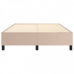 Boxspringbett Cappuccino-Braun 140x200 cm Kunstleder