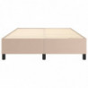 Boxspringbett Cappuccino-Braun 140x200 cm Kunstleder