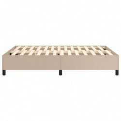 Boxspringbett Cappuccino-Braun 140x200 cm Kunstleder