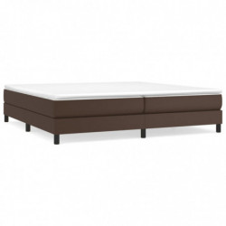 Boxspringbett mit Matratze Braun 200x200 cm Kunstleder