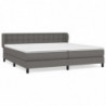 Boxspringbett mit Matratze Grau 200x200 cm Kunstleder