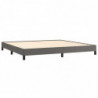 Boxspringbett mit Matratze Grau 200x200 cm Kunstleder