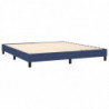 Boxspringbett mit Matratze Blau 180x200 cm Stoff