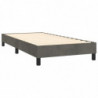 Boxspringbett mit Matratze Dunkelgrau 80x200 cm Samt