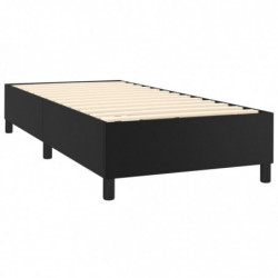 Boxspringbett Schwarz 90x200 cm Kunstleder