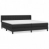 Boxspringbett mit Matratze Schwarz 200x200 cm Kunstleder