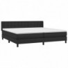 Boxspringbett mit Matratze Schwarz 200x200 cm Kunstleder