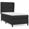 Boxspringbett mit Matratze Schwarz 80x200 cm Kunstleder