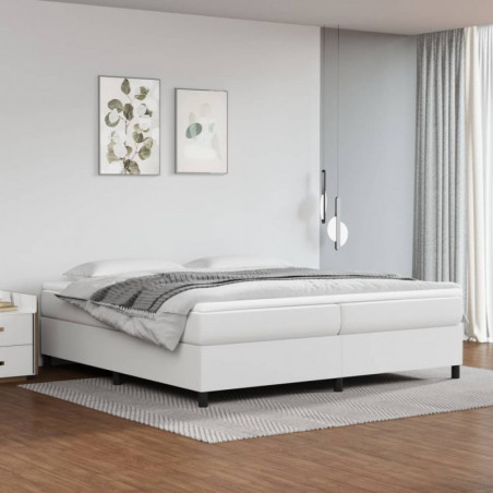 Boxspringbett Weiß 200x200 cm Kunstleder