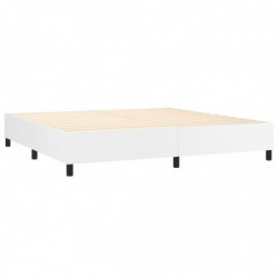 Boxspringbett Weiß 200x200 cm Kunstleder