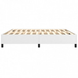 Boxspringbett Weiß 200x200 cm Kunstleder