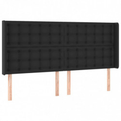 Boxspringbett mit Matratze & LED Schwarz 200x200 cm Kunstleder