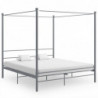 Himmelbett Grau Metall 180x200 cm