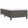 Boxspringbett Dunkelgrau 90x190 cm Samt