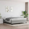 Boxspringbett mit Matratze Hellgrau 180x200 cm Stoff