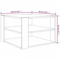 Couchtisch Braun Eichen-Optik 60x60x40 cm Holzwerkstoff