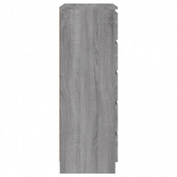 Schubladenschrank Grau Sonoma 60x36x103 cm Holzwerkstoff