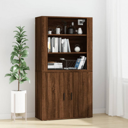 Highboard Braun Eichen-Optik Holzwerkstoff