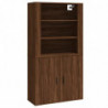 Highboard Braun Eichen-Optik Holzwerkstoff